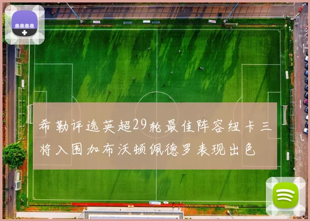 希勒评选英超29轮最佳阵容纽卡三将入围加布沃顿佩德罗表现出色